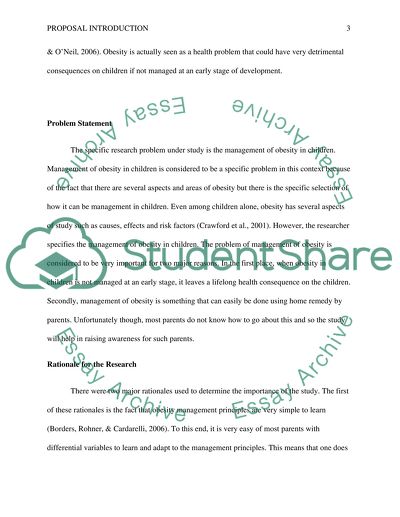 Awareness Creation among Parents on the Management of Obesity in Children