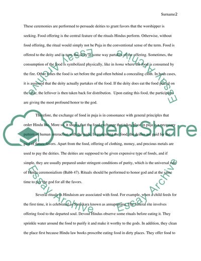 Why is Food Exchanged with Hindu Gods