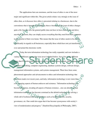 Ethics (relating to information technology)