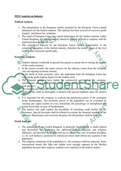 Investment in the Fashion Industry