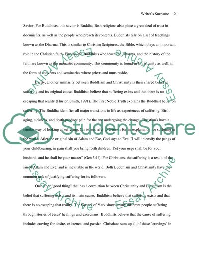 Field work project with comparision between Buddhism and Christianity