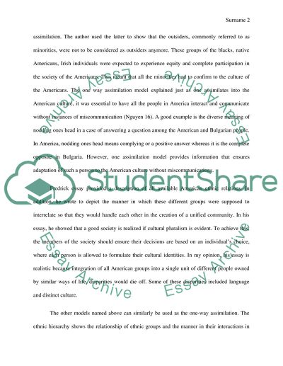 How would Fredrickson Explain Alexies Essay