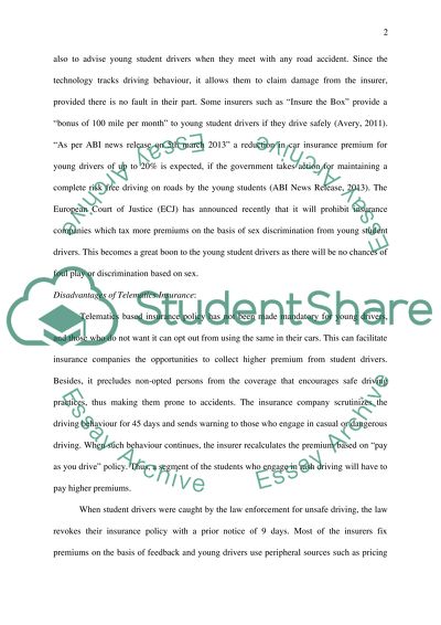 Application of Telematics System in Motor Insurance