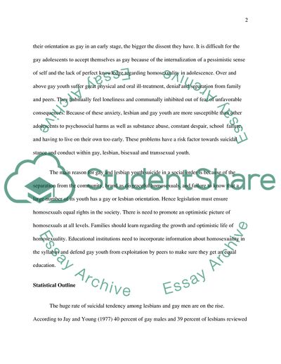 Psychopathology - Suicide in Gay and Lesbian Adolescents
