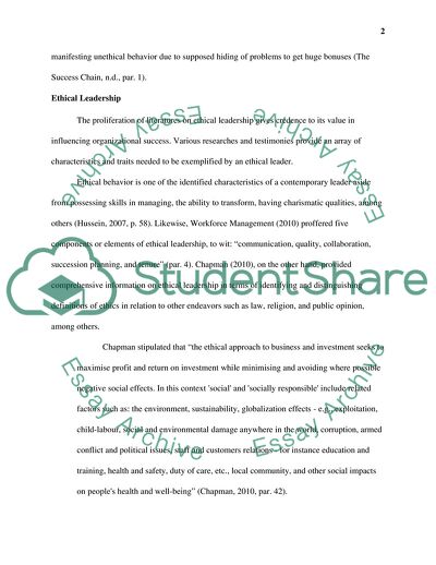 Ethics and Leadership: James Burke and CEO of Fannie Mae