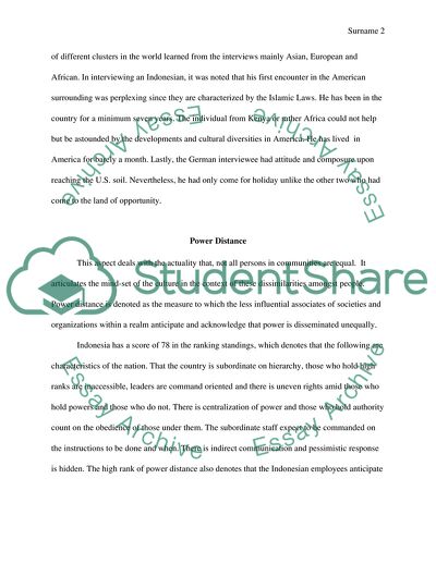 US Cultural Analysis