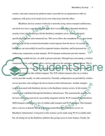 The BlackBerry Network Architecture