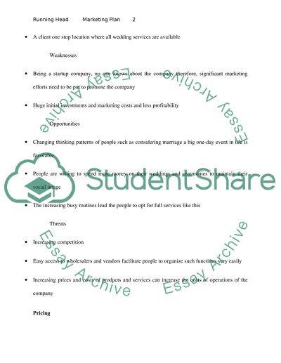 The Marketing Plan of Creations for You