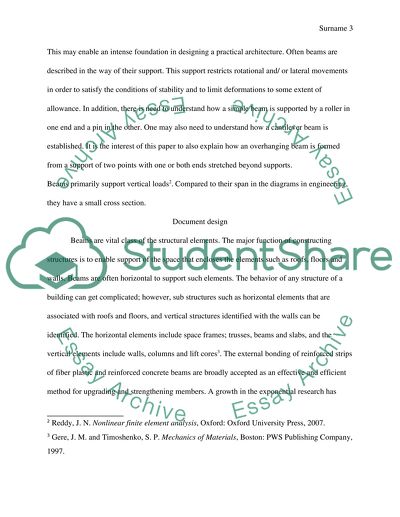 Document Design and Performance of Beam Theory