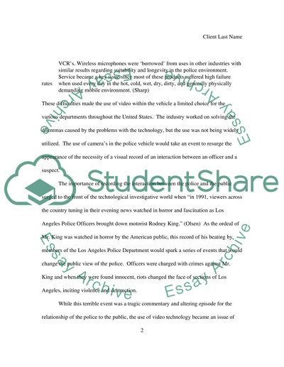 Video cameras in police