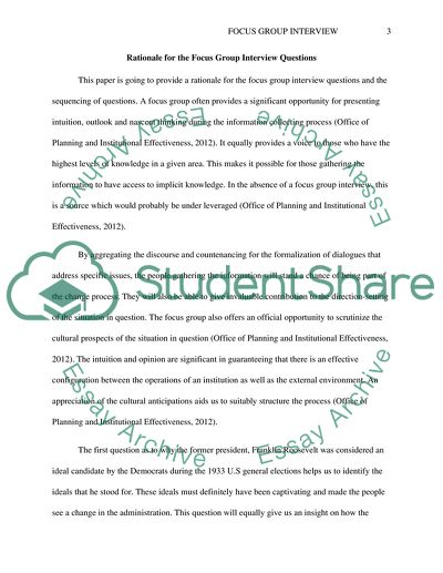 Focus Group Interview Questions