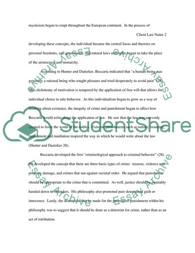 Theories and Causes of Crime