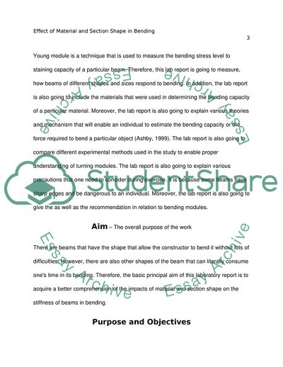 Effect of Material and Section Shape in Bending