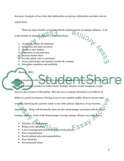 Strategic Alliances and Globalization