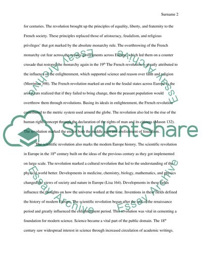 Modern European history (18th century till today)