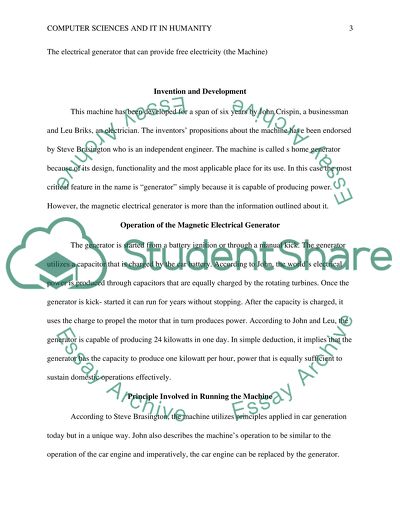 Computer Sciences and Information Technology in Humanity