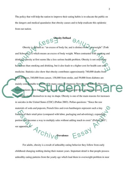 Child Obesity as a National Problem in the USA