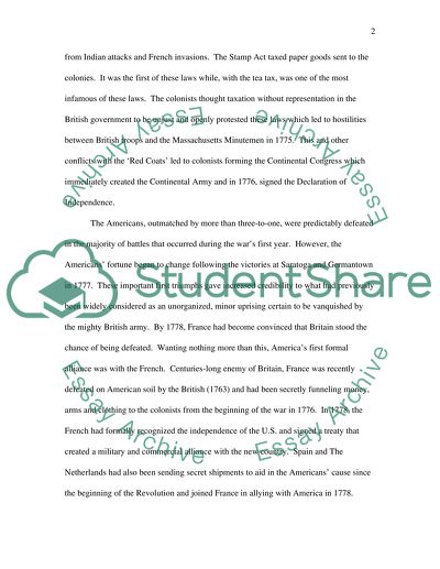 U.S. and British Tactics During the American Revolutionary War