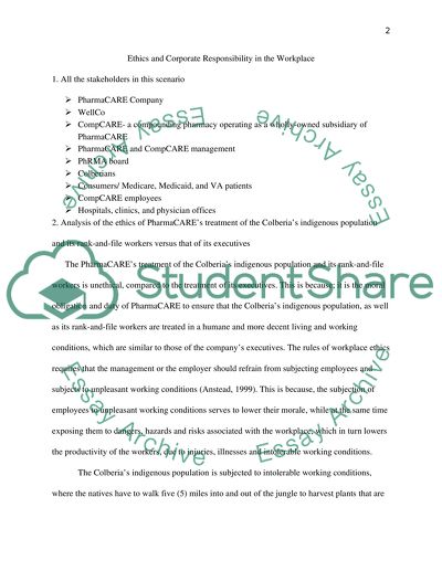 Ethics and Corporate Responsibility in the Workplace