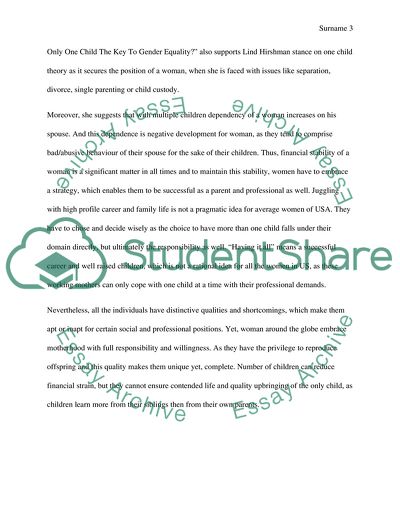 Is the solution to having it allfor parents just to have one child