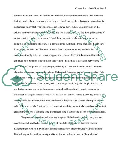 Modern Times: Modernity and Postmodernity