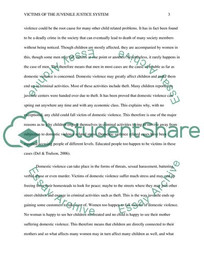 Victims of the Juvenile Justice System