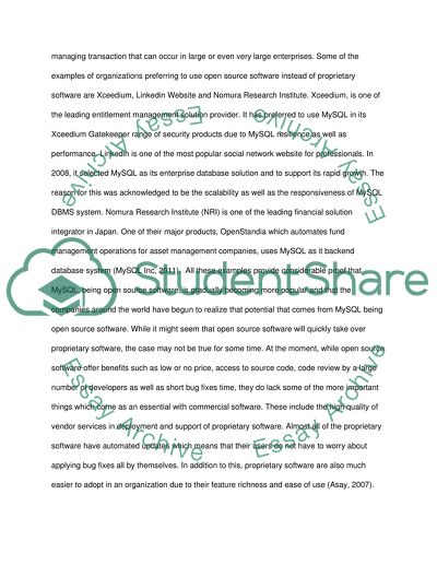 Database Systems and Open Sourcing