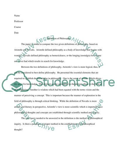 Definition of Philosophy