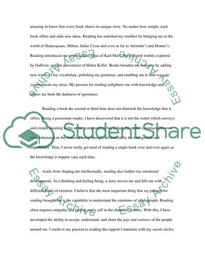 On Passion and Self-Growth