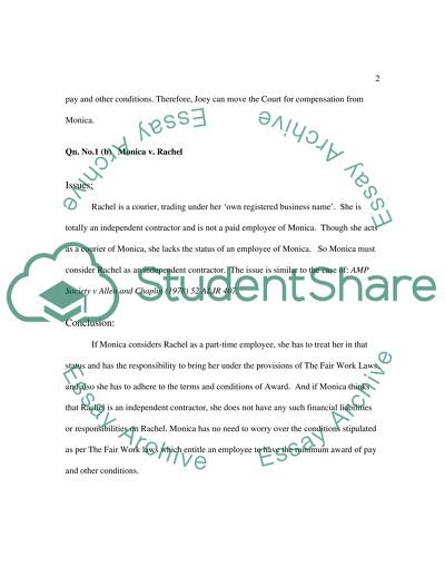 Business Law - solution of the specific case
