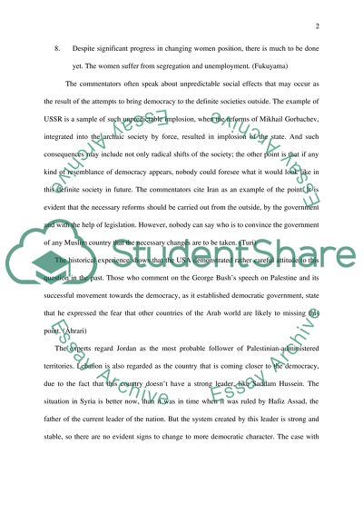 Can a Democracy be Successful in the Arab World