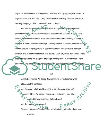 From the Mouth of Babes