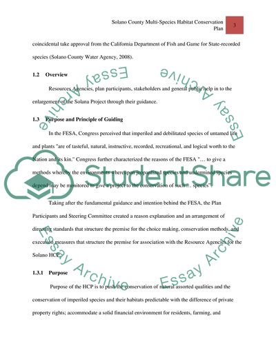 Solano County Multi-Species Habitat Conservation Plan