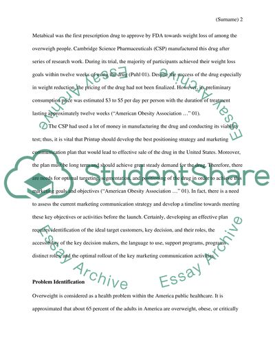 Marketing Plan: The Cambridge Science Pharmaceutical (CSP)