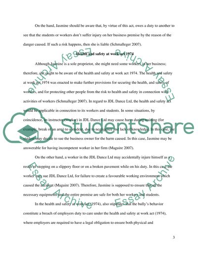 Application of Law on the Business of Jasmine DLoire