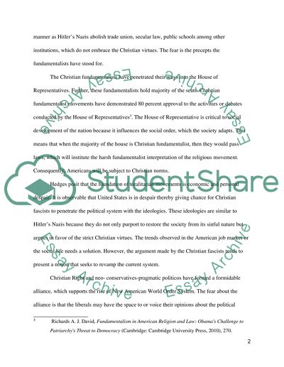 The Christian Right and Hitlers Nazis