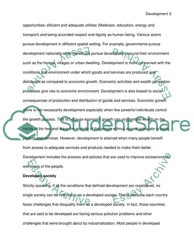 Development And Policy