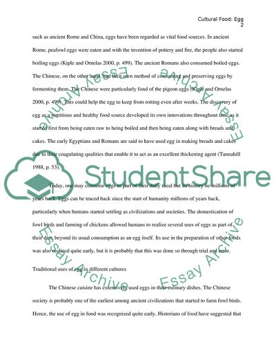 Cultural Food Comparison Research Paper