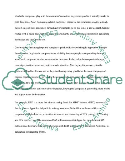 Cause Related Marketing