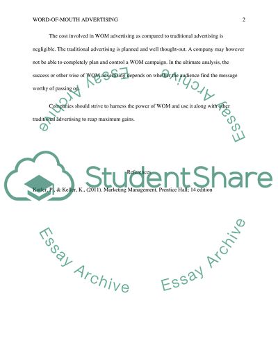 Word of Mouth Advertising