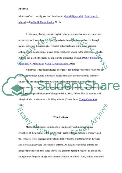 Respiratory Diseases: Asthma
