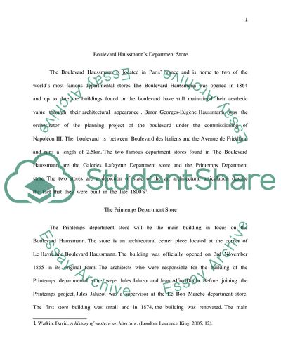 Boulevard Haussmans Department Store and Boulevard Des Capuciness Opera House