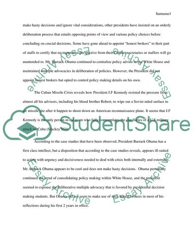 Obamas Decision-Making