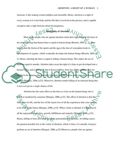 Abortion: A Right Of a Woman