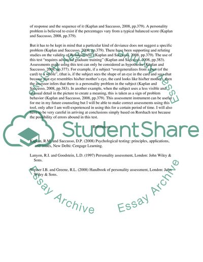 Personality Assessment