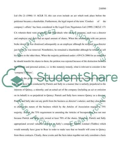 Remedies under the Corporation Act 2006