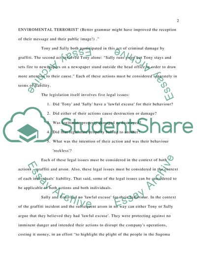 The Criminal Damage Act 1971