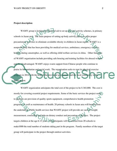 WAMYs Project on Obesity