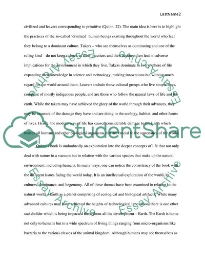 How Does Daniel Quinns Ishmael Pertain to the Real World