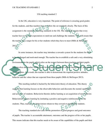 UK Teaching Standards in Education